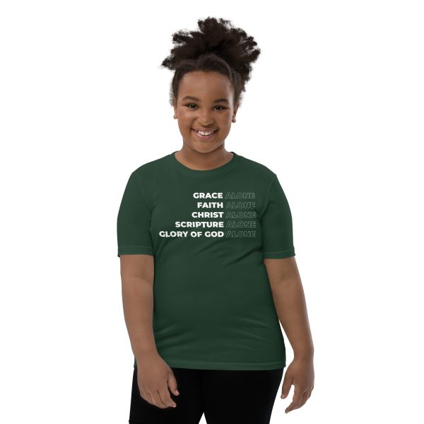 The Valley Remnant Church 5 Solas Youth Short Sleeve T-Shirt