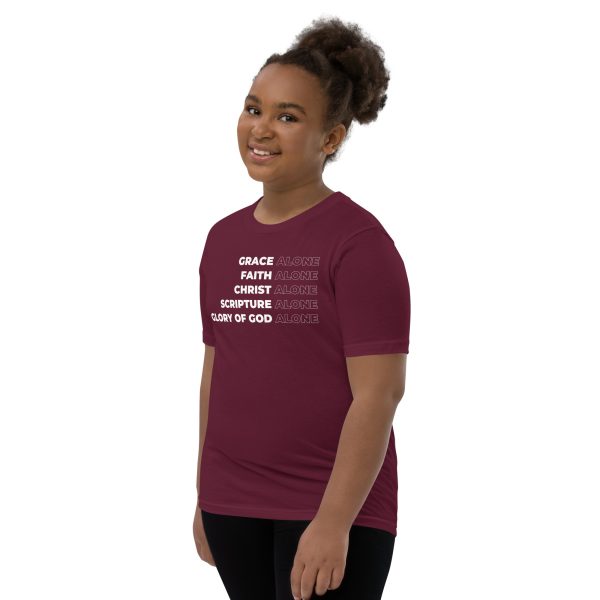 The Valley Remnant Church 5 Solas Youth Short Sleeve T-Shirt