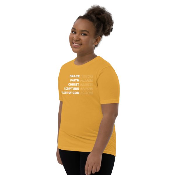 The Valley Remnant Church 5 Solas Youth Short Sleeve T-Shirt